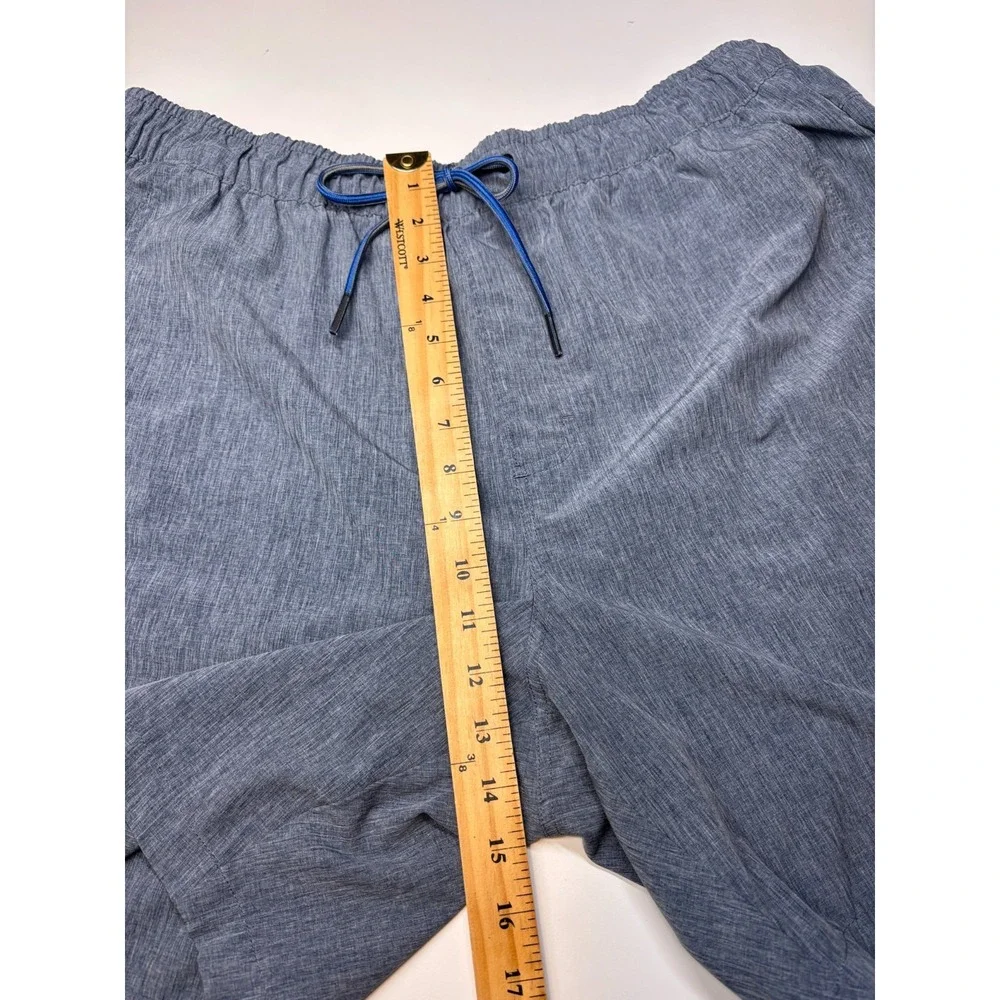 Eddie Bauer Shorts Mens XXL Blue Performance Tech Elastic Drawstring Hiking 7
